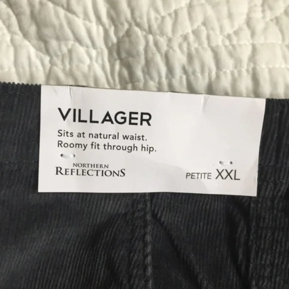 Northern Reflections Petite XXL P28" Wide Leg Grey Villager Cord - Picture 2 of 8